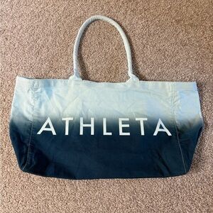 Athleta Blue Ombre Cotton Tote Bag – Large Carryall